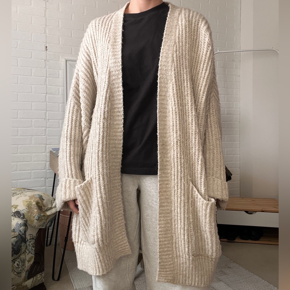 ZARA oversized knit cardigan